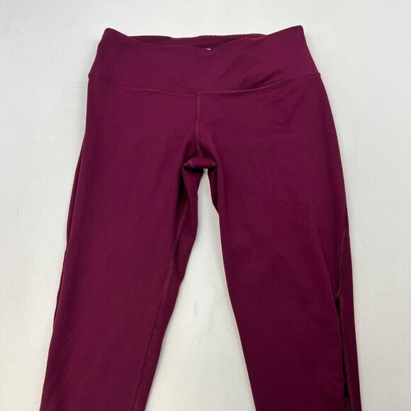 Victoria Sport Victoria’s Secret Leggings Criss Cross Leg Bordeaux Size Medium - Picture 2 of 8